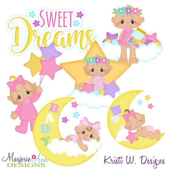 Sweet Dreams Baby Girl Exclusive SVG Cut Files - Click Image to Close